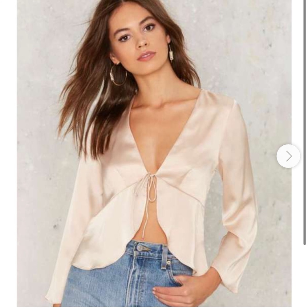 Pink Satin Top